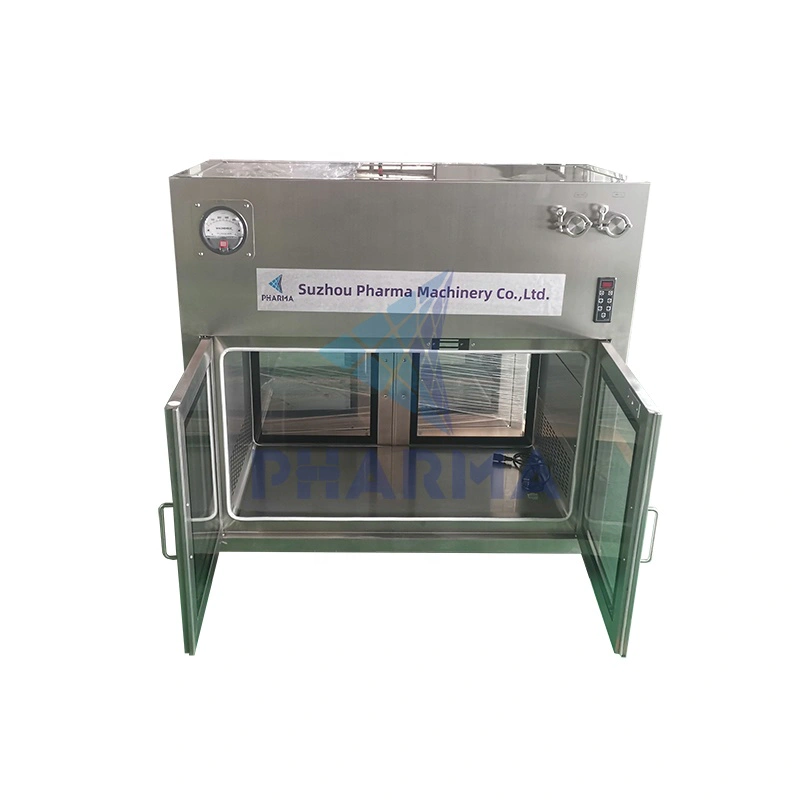 Clean Room High Quality Stainless Steel Pass Box With Uv Lamp And Automatic Door System