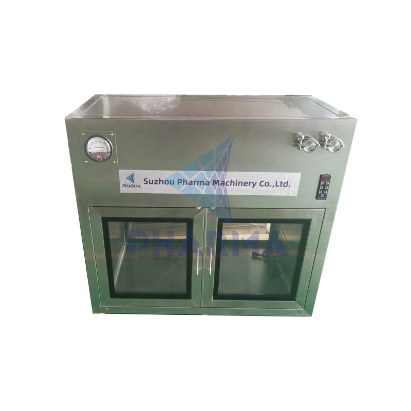 Clean Room High Quality Stainless Steel Pass Box With Uv Lamp And Automatic Door System