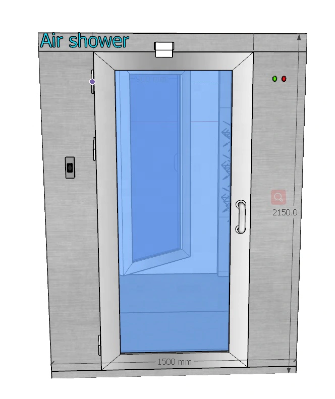 China Professional Manufacture Design Curtain Door Air Shower Cargo Pass Box