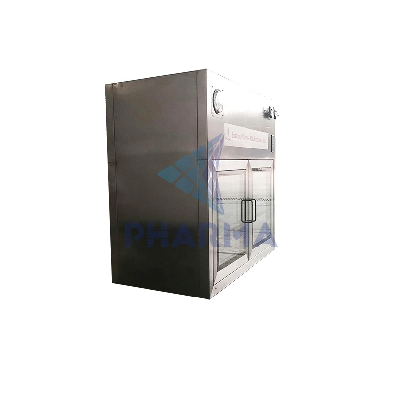 GMP Cleanroom Steel Transfer Window Clean Room Static Pass Box For Laboratory