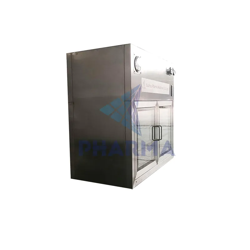 Factory Direct Air Shower Interlock 304 Stainless Steel Static Transfer Window Pass Box