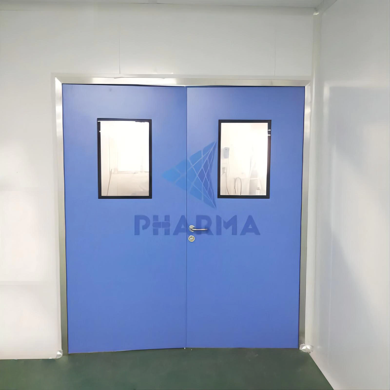 Wholesale Blue Entry Steel Lab Door Single Swing Clean Room Door Medical Clean Room Swing Door