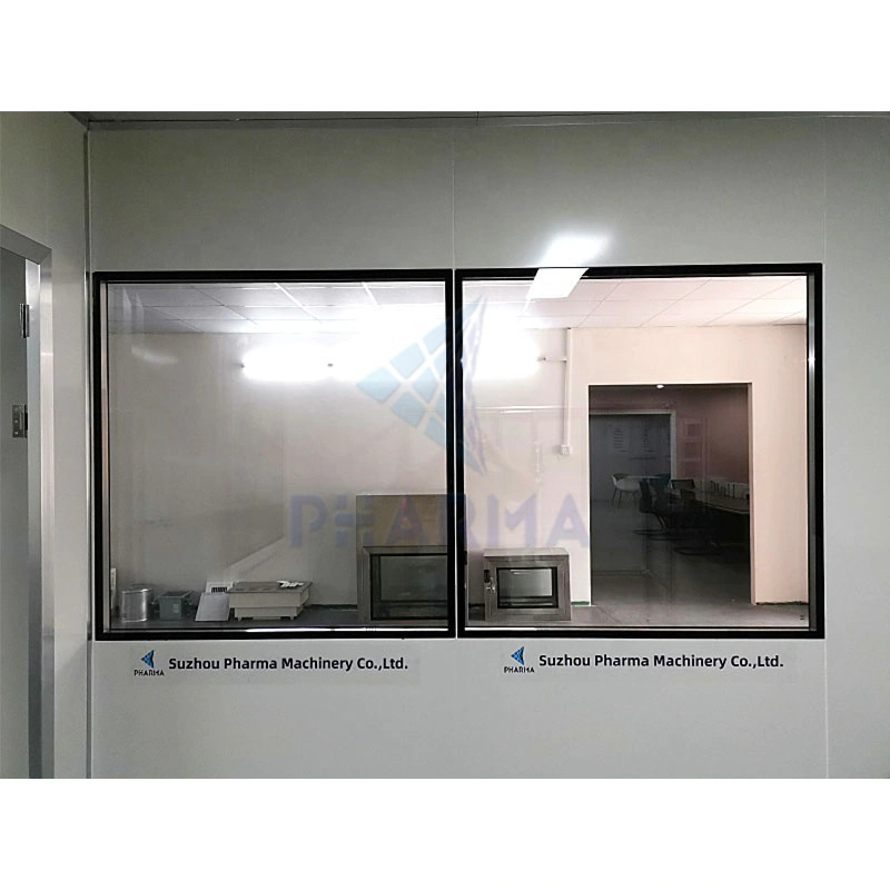 GMP Metal Cleanroom Window  Double glazing Pharmaceutical Workshop Clean room window