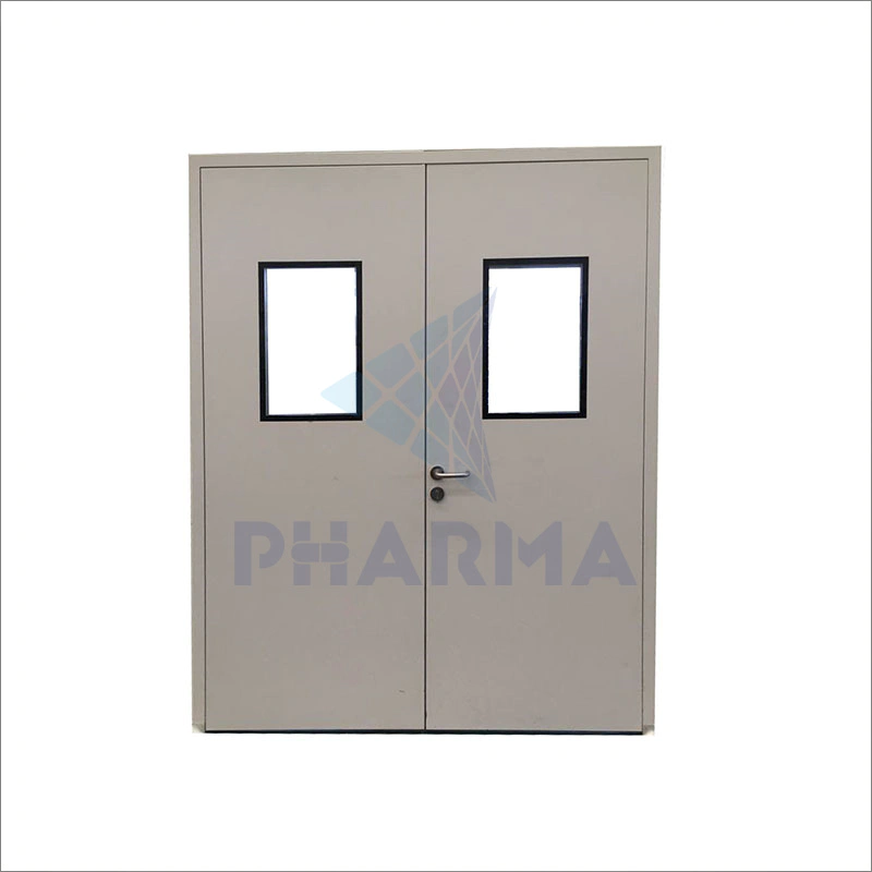Single Door 50 mm Gmp Standard Powder Coated Door Pharmaceutical Clean Room Swing Door