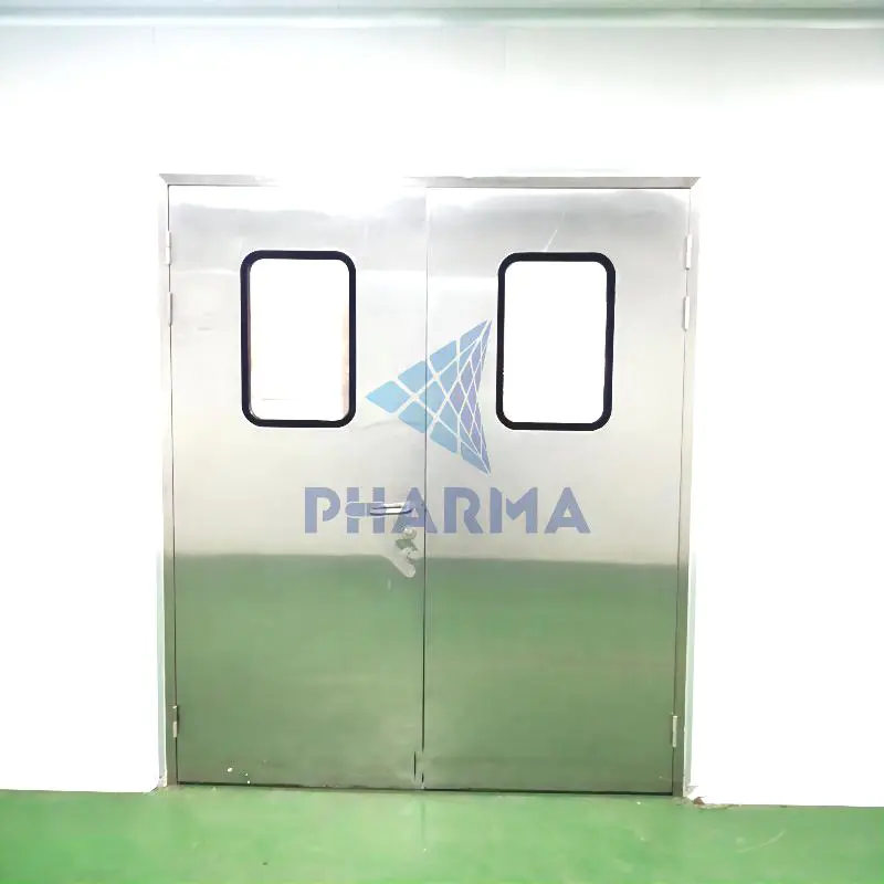 Laboratory Pharmaceutical Hospital Aluminum Frame Clean Room Door Pharmaceutical Clean Room Swing Door