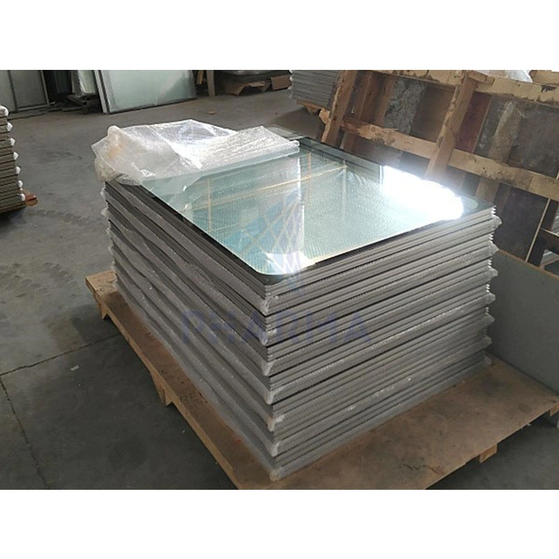 Clean Room Aluminum Frame Double Tempered Glass View Window Pharmaceutical Cleanroom Window Double Glazing Window