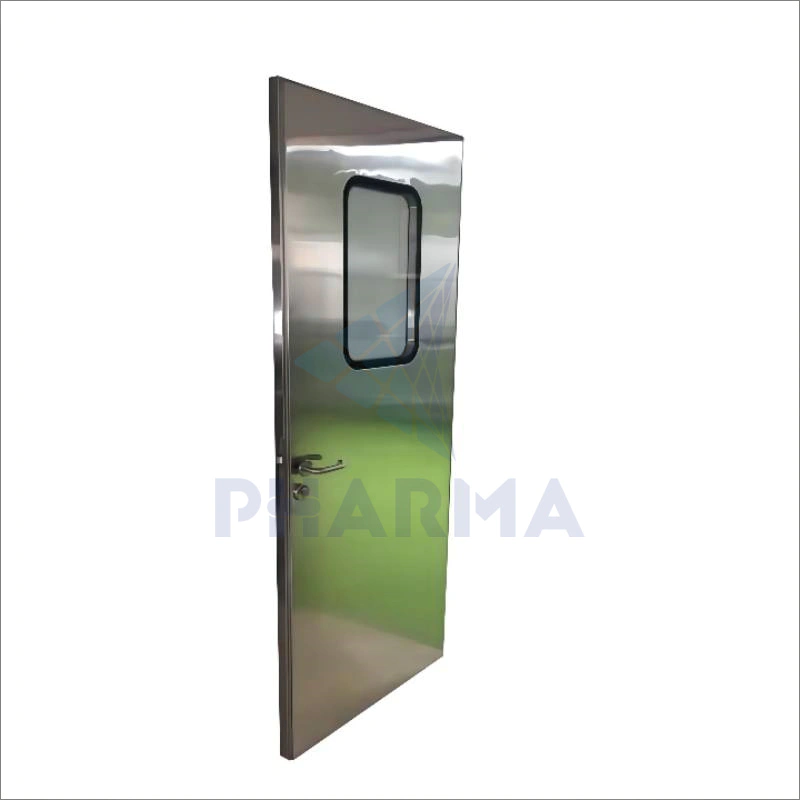 Aluminum GMP Standard China Modular Clean Room Door Pharmaceutical Clean Room Swing Door