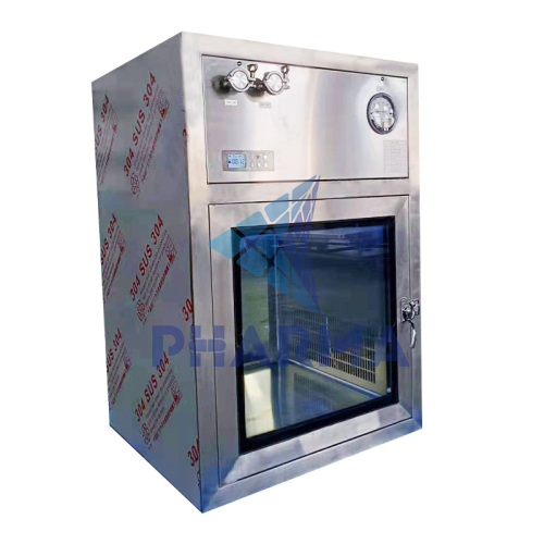 Medical/pharmaceutical pass box with laminar flow