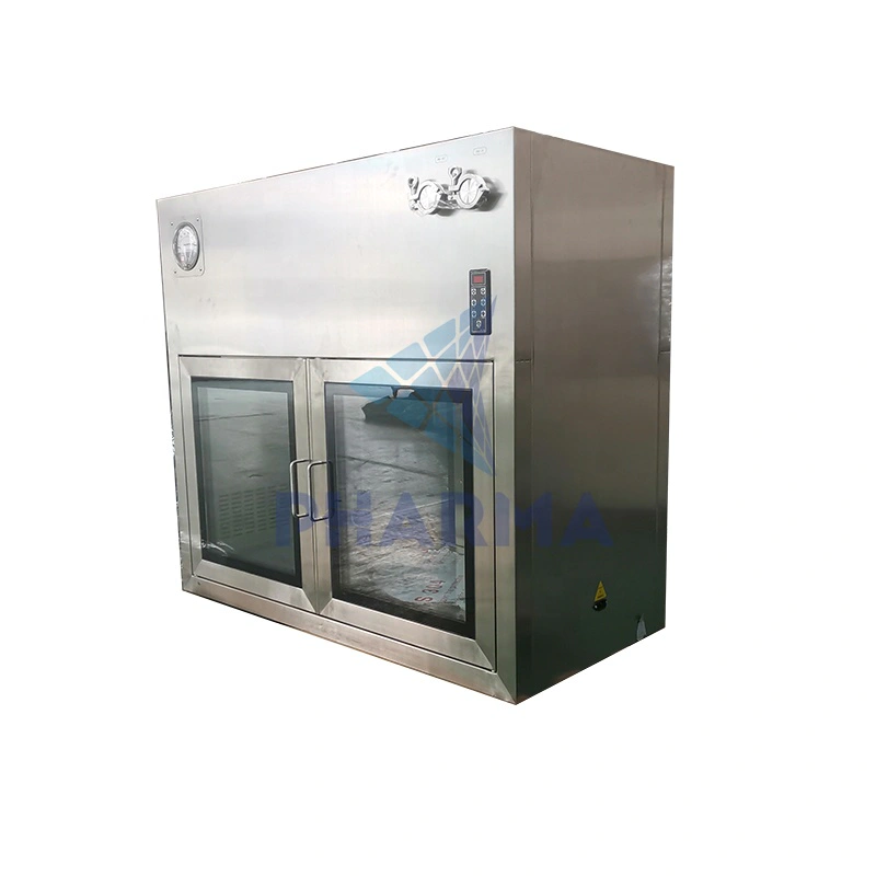 Medical/pharmaceutical pass box with laminar flow