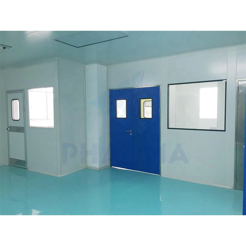 Hospital Room Standard Large Glass Clean Window Door Magnetic Interlock Clear Door Clean Door Supplier