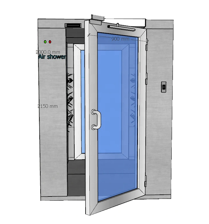 Cleanroom Transfer Hatch Air Shower Pass Box With Uv Lamp