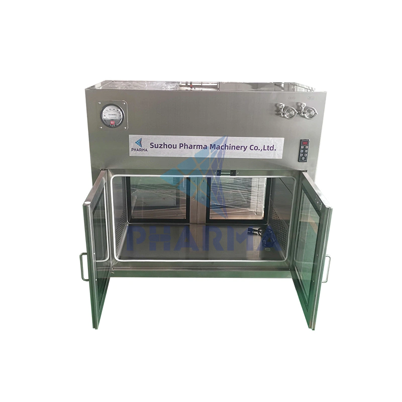 2021 Newest GMP Standard Handle Lab Stainless Steel Pass Box