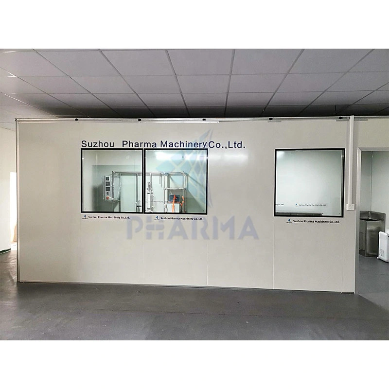 Provided Team Work Abroad Pharma Grade Cleanroom System Electric clean room Window Double Glazing Window