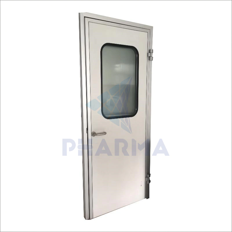 CMP Pharmaceutical Clean Room Double Purification Door With View Window Swing Door