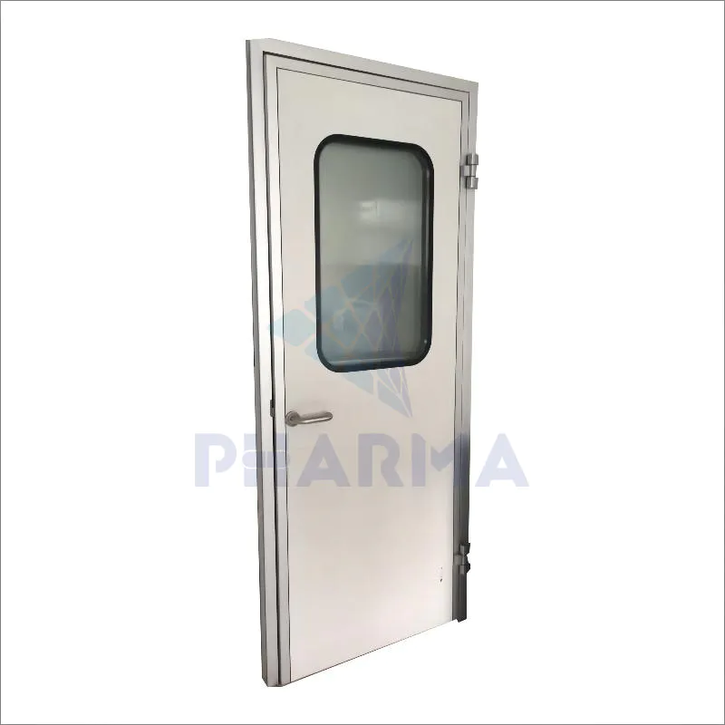 Stainless Steel Wrapped Edge Puritication Door  Pharmaceutical Clean Room Swing Door