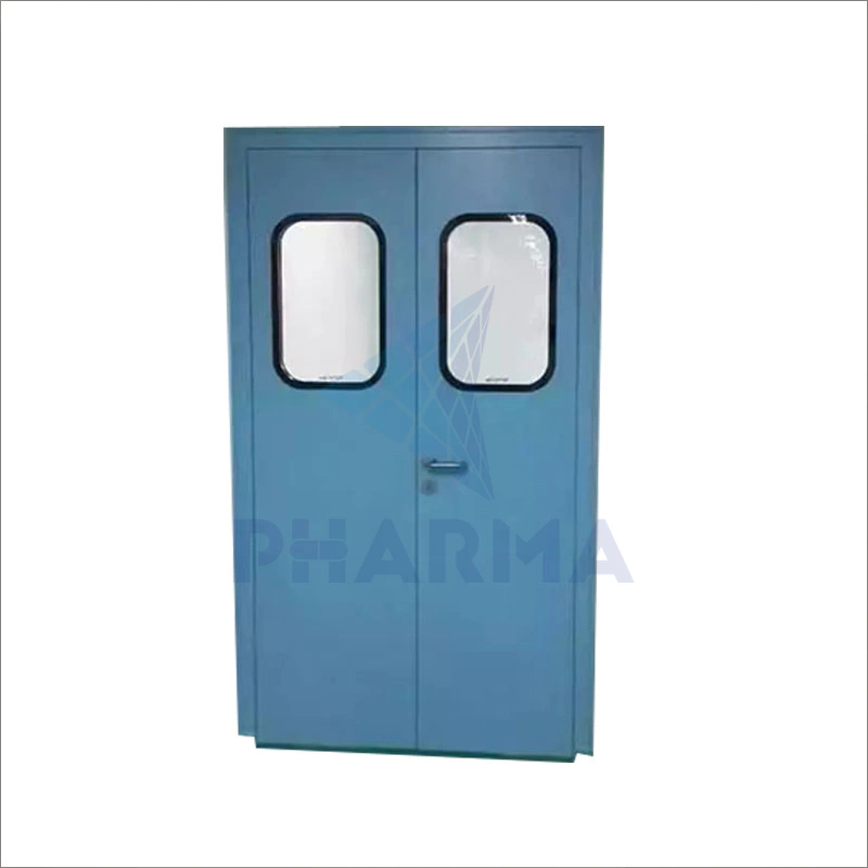 Double Purification Door Of Steel With View Window Medical Clean Room Swing Door