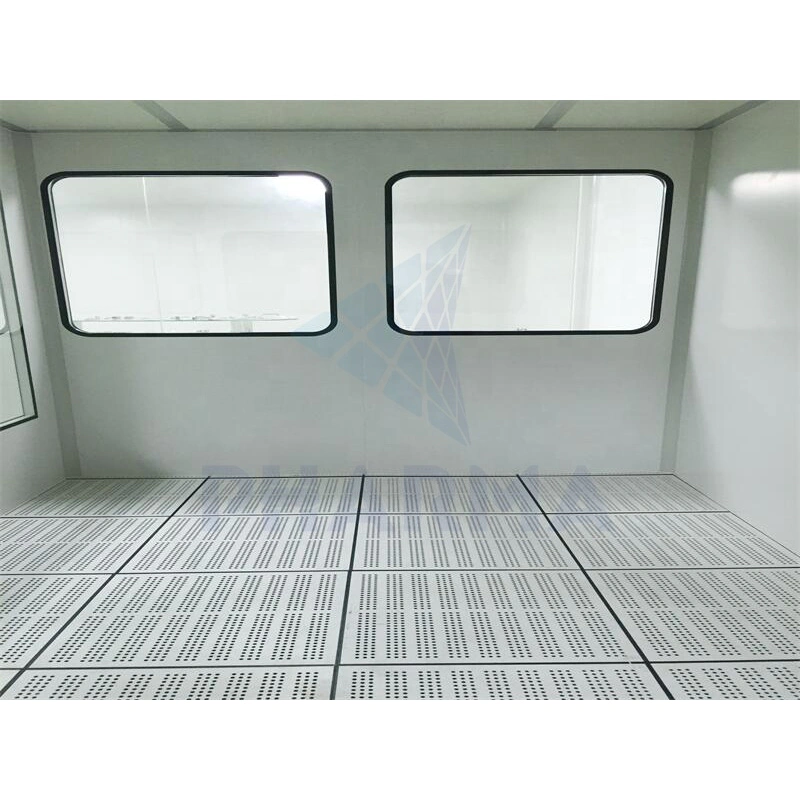 Prefabricated modular clean room with pass box