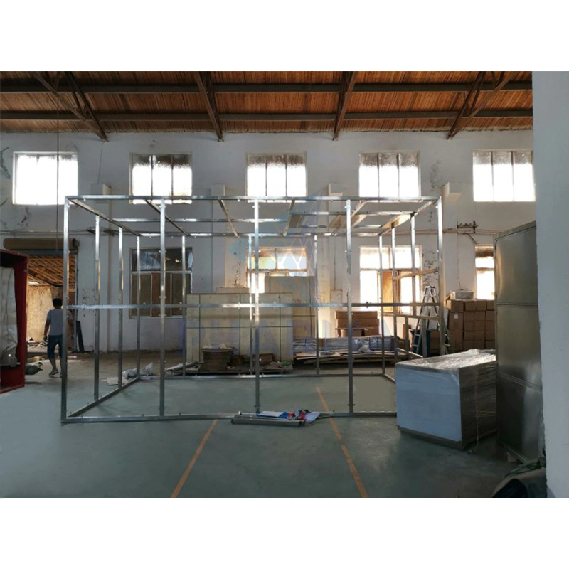 Soft wall clean room with laminar flow , Laboratory Class 100 PVC curtain clean booth