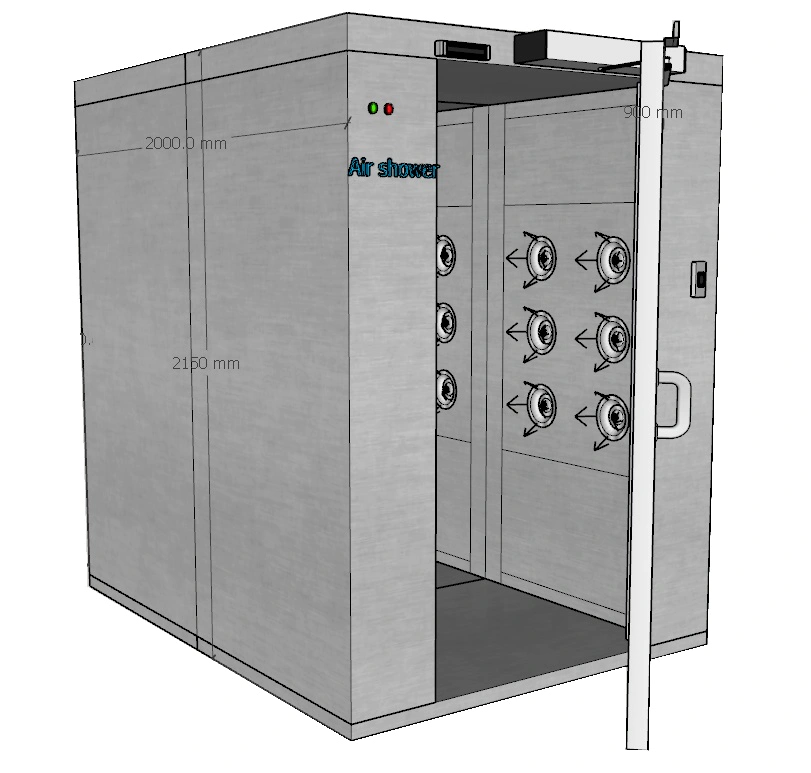 Guaranteed Quality Clean Room Electrical Interlock Air Lock Air Shower