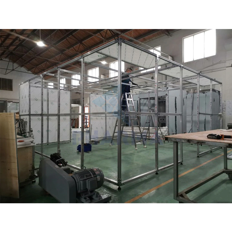 The stainless steel cleanroom/clean room/dust free home Clean shed soft wall clean shed class 100 clean booth