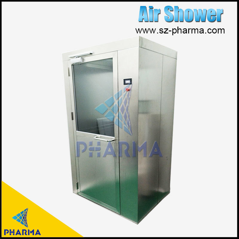 Double side blowing air shower with fingerprint password