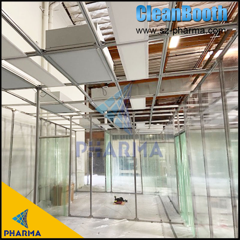 SUS 304 frame acrylic wall clean booth