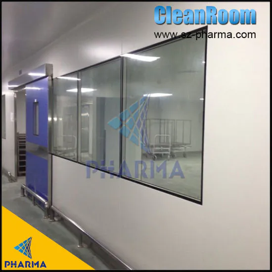 30 square meters cleanroom with 2 double layer windows