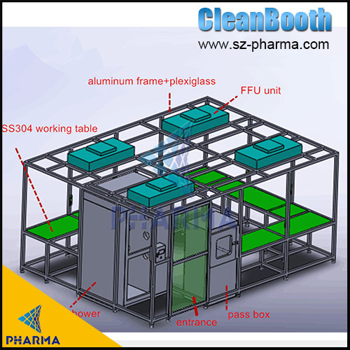 product-Movable Clean Room Plastic Curtains With Stainless Steel Frame-PHARMA-img