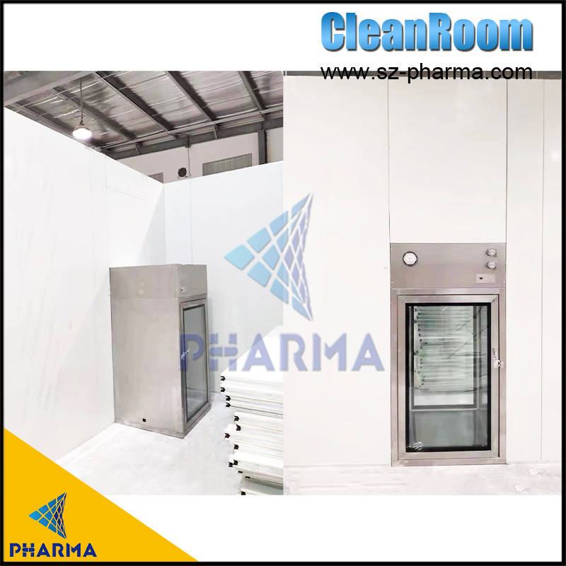 iso 5 iso 7 clean room for pharmaceutical modular cleanroom Stainless Steel Mechanic Electronic Interlock Static Dynamic Passbox