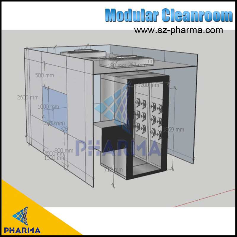3000*4000mm modular design ISO clean room